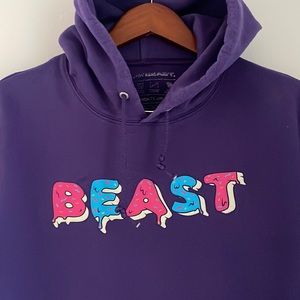 Mr. Beast | Shirts | Mr Beast Frosted Beast Hoodie Purple Mens Small |  Poshmark